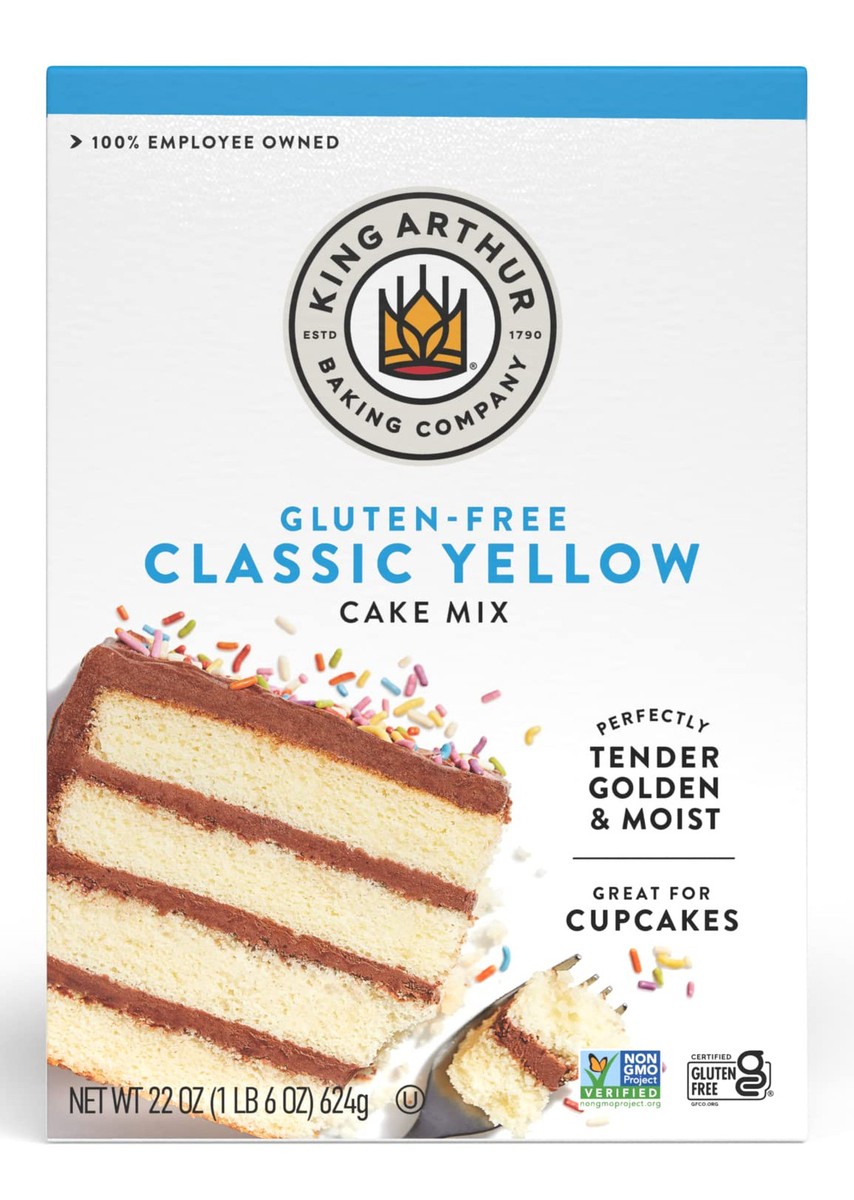 King Arthur Gluten Free Yellow Cake Mix 22 Ounce Non GMO Kosher