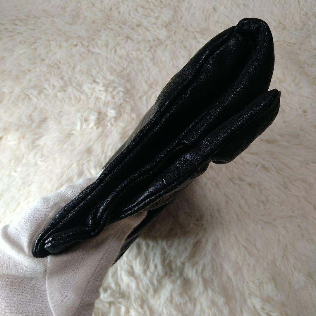 Red Valentino Shoulder Bag Purse Clutch Chain Ribbon Leather Black Authentic thumbnail 18