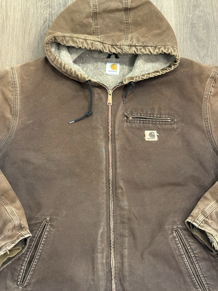 Carhartt J141 DKB Active Jacket 2XL Regular Dark Brown Sherpa