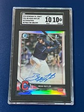 2018 Bowman 1ST Draft Chrome NOAH BO NAYLOR Refractor Auto RC 480/499 SGC 10/10