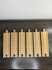 Thomas Tank Engine  Friends Wooden Railway 6" Straight Train Track. Lot Of 6.