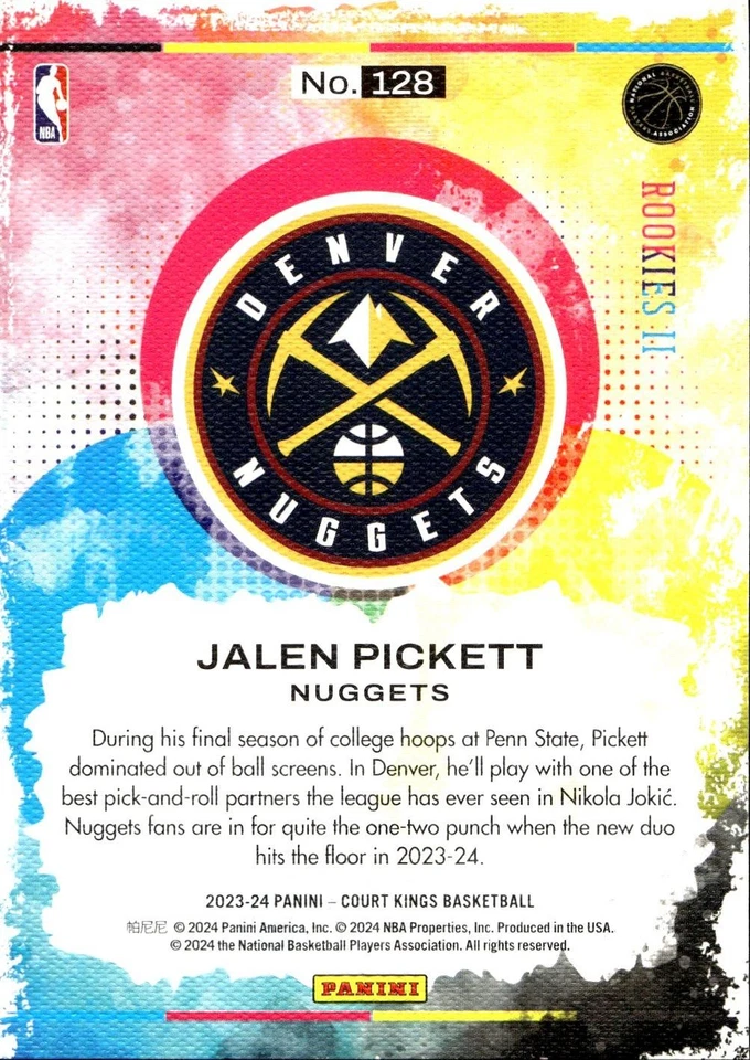 2023-24 Panini Court Kings #128 Jalen Pickett - Image 2 of 2