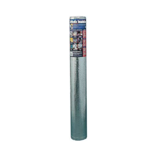 VEVOR Double Reflective Insulation Roll, Foam Core Radiant Barrier 3 2 Mm 48 X 100 Ft Double Sided Aluminum Foil Epe Foam Heat Reflective Shield Therm