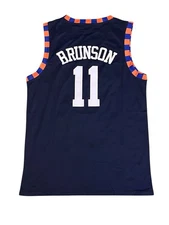 Jalen Brunson NY Knicks Basketball Jersey Stitched Large Navy Blue NEW