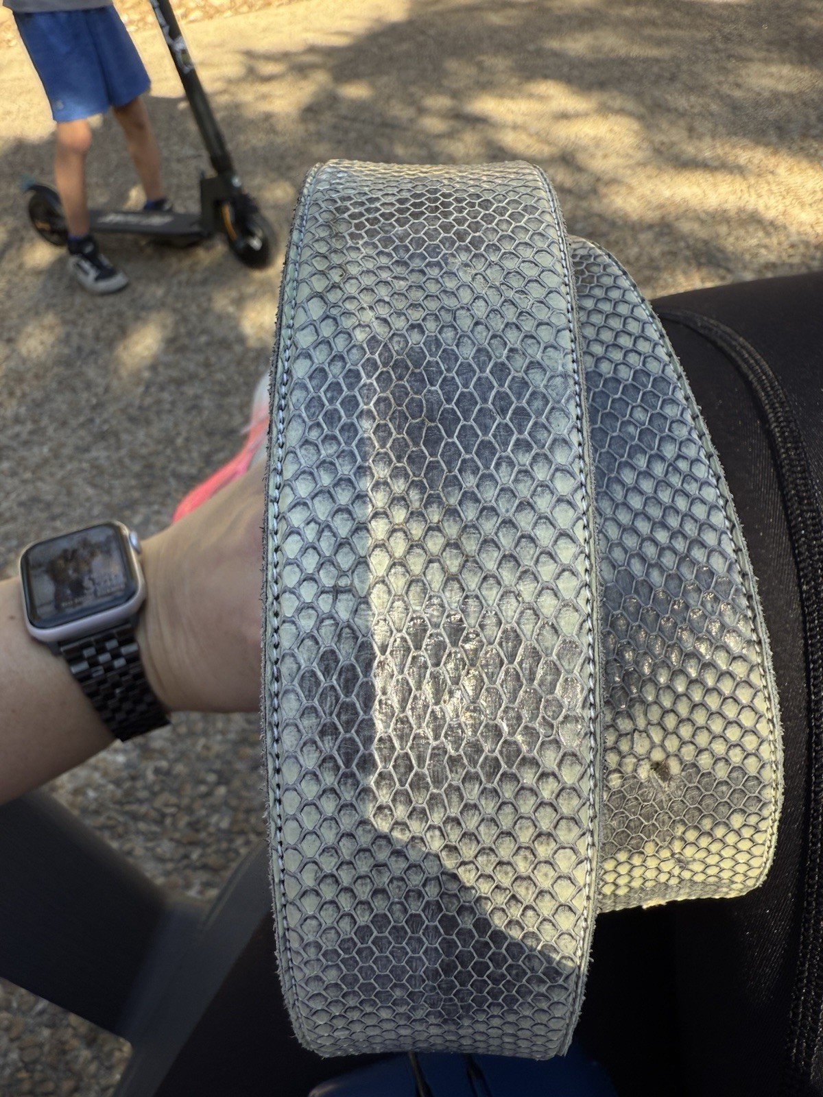 Vintage Style Python Snake Skin Pattern Leather W… - image 5