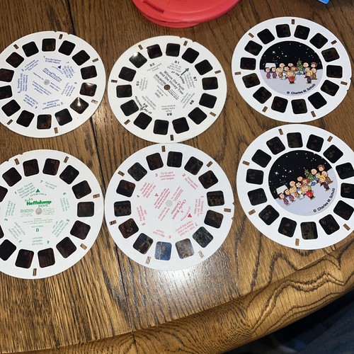 Peanuts Playhouse Red & Yellow View-Master 1998 Mattel With 29 Reels And Cases - Picture 6 of 10