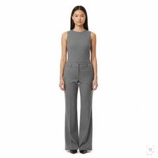 Philippe Adec Paris Virgin Wool Dress Gray Pants Made In USA SZ 2