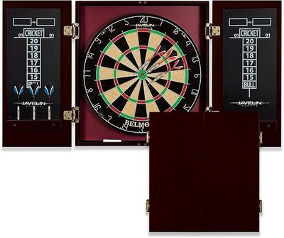  Bristle Dartboard and Cabinet Sets- Features Belmont Dartboard with Cabinet