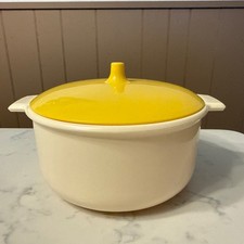 Vintage Little Tikes Pot with Lid Yellow and White 1984 PartyWare Kitchen Play