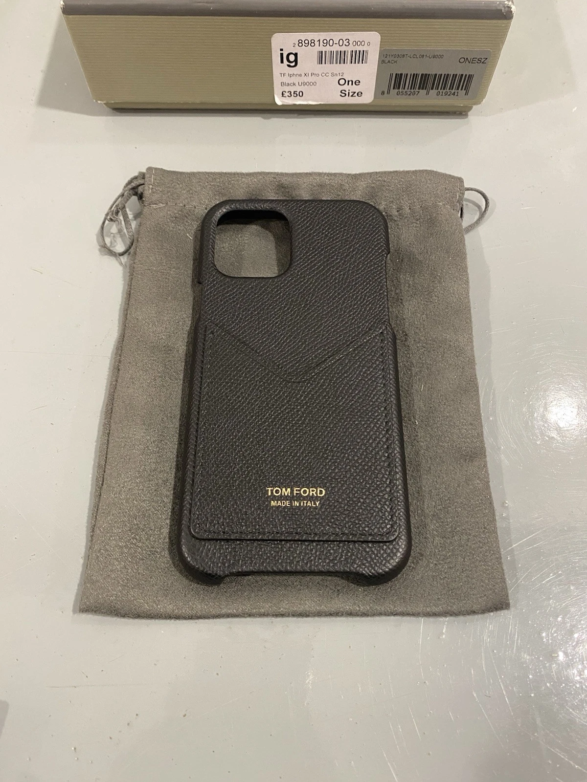 Tom Ford iPhone 11 Pro Black Phone Case Card Slip Brand New Box Damaged 5