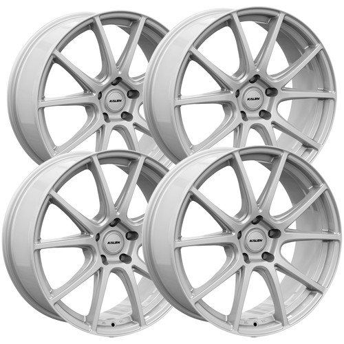 (Set of 4) Kalon 109 TK3 18x8 5x4.5" +40mm Silver Wheels Rims 18" Inch - Picture 1 of 9