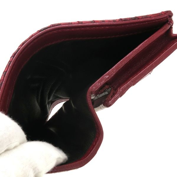 Gucci Python Bifold Wallet Model 466492 Red Used - image 4