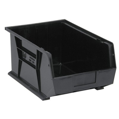 QUANTUM STORAGE SYSTEMS QUS255BR Hang and Stack Bin,Black,PP,8 in 1NTW4