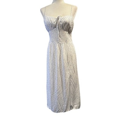 HOLLISTER Babydoll Ditsy Floral Midi Sundress Corset Milkmaid Coquette Size  M | eBay