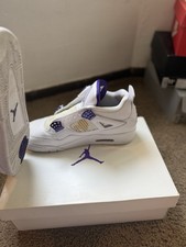 Jordan Air Jordan 4 Mid Top Leather Lace Up S...