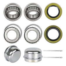 2 Sets Trailer Wheel Hub Bearing Kit L44643 L44610 for 1" Axle with Seals