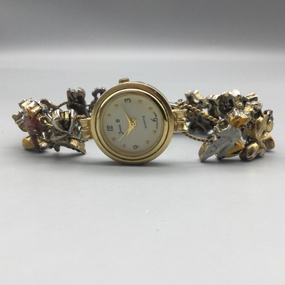 #ad Vtg Jenni B Pelican Bird Watch Women 24mm Enamel Wildlife New Battery 6.5quot; $39.99