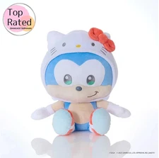 SONIC & FRIENDS Sanrio characters Plush toy M Sonic x Hello Kitty Japan New
