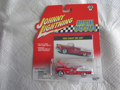 2001 Johnny Lightning Official Pace Cars: Red/White 1955 Chevy Bel Air NIP