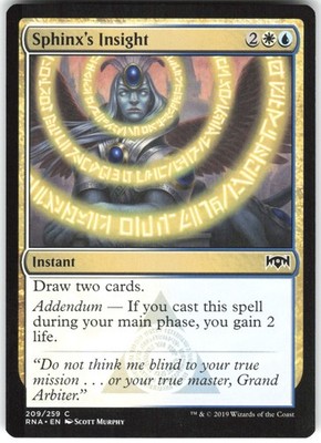Sphinx's Insight 209 Ravnica Allegiance RNA C MTG Magic The Gathering C LP
