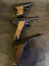 Pistolet Ancien En Bois Art Populaire Jouet Ancien