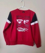 Nike Boy's Size Large Red Air Jordan Sweatshirt Colorblock Sleeves