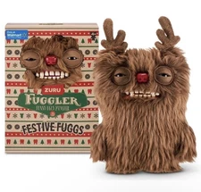 Fuggler REINDEER FESTIVE FUGGS 9" Plush Holiday Christmas Funny Ugly Monster