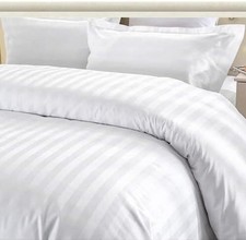 1000 Thread Count 5 Piece Duvet Cover Set Damask Stripe 100 Cotton