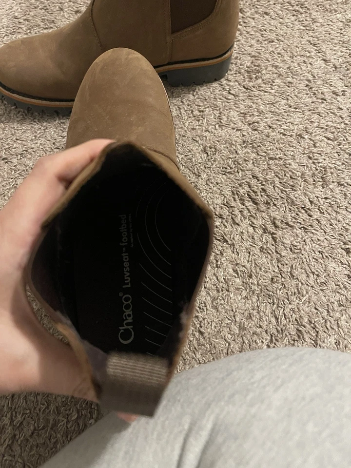 Botas Chelsea Chaco Fields para mujer impermeables, lona/cuero, talla 9,5 Foto 4 de 4