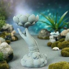 Qingsha Stone Zen Lotus Avalokiteshvara Buddha Hand Fish Tank Landscape Ornament