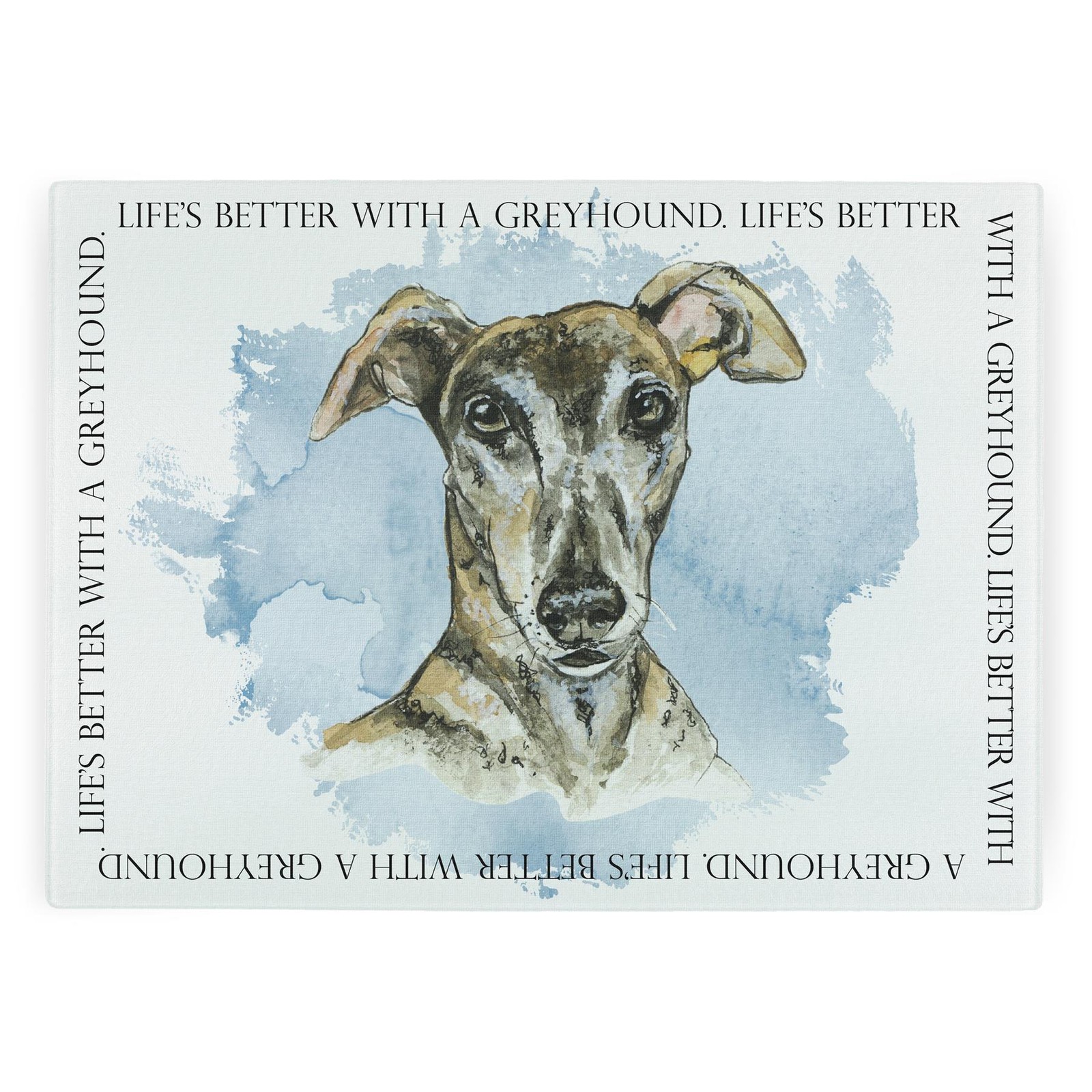 Life's Better With A Greyhound Rectangular Worktop Saver - Dog Kitchen Gifts