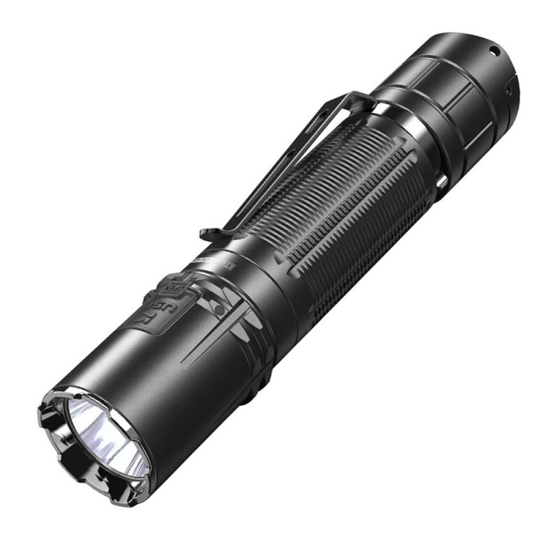 Lampe tactique rechargeable XT2CR Pro LED noire pour sécurité de nuit