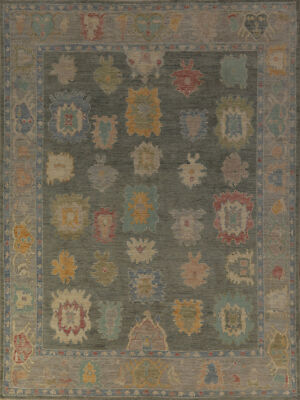 Vegetable Dye Handmade Oushak Turkish Living Room Area Rug Wool Carpet 8x10 ft