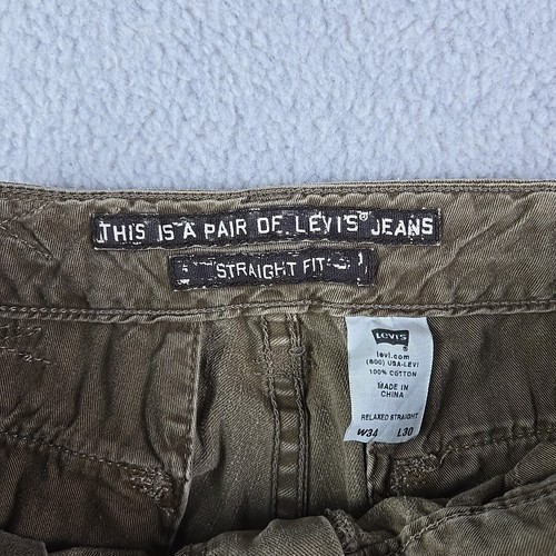 Vtg Levis 701s Jeans Mens Size 34x30 Beige Tan Canvas Relaxed Straight Fit - Picture 10 of 21