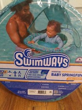 Swimways Spring Float Sun Canopy 35in x 29in 9-24 months 33lbs Adjustable TEAL