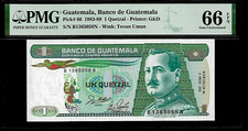 Guatemala 1 Quetzal 1988  PMG 66 EPQ UNC P#66