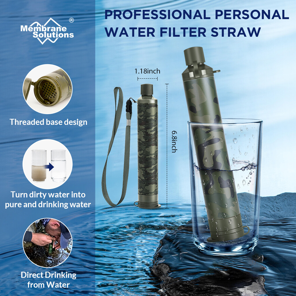 1-6 Pack Water Filter Straw Portable Personal Water Purification Filter  Survival