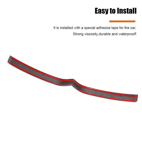 For Tesla Model S 2016-21 Front Bumper Grille Grill Cover Strip Lip REAL CARBON - Picture 4 of 14