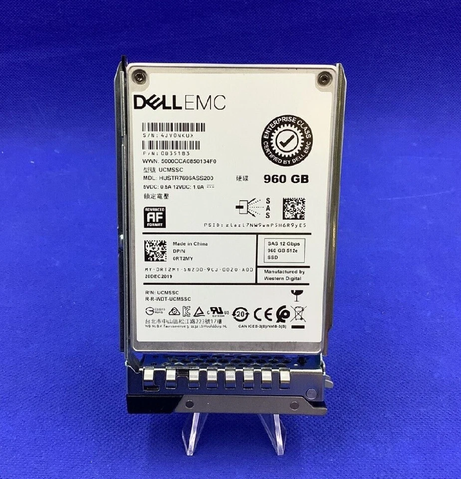 NEW DELL/Hitachi 960GB 2.5" SAS 12G PowerEdge 14Gen 15G 16G R640 R650 Server SSD - Image 2 of 3