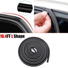 16.4FT Car Door Weather Seal Strip 4 Hole Rubber Edge Trim Protector Stripping