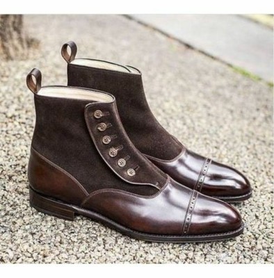 mens button boots uk