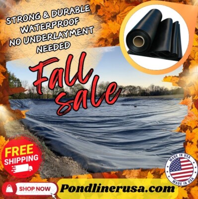 Pond liner 30x40 Any size, factory direct,resistant, Fall Sale,Free Shipping!