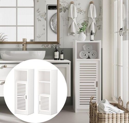 Badezimmerschrank Beistellschrank Badschrank Wohnzimmer Aufbewahrungsschrank DE - Bild 2 von 33