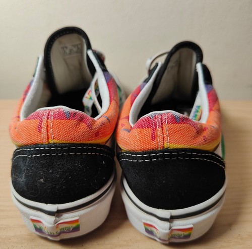 Mens Vans Old Skool Pride Rainbow Drip LGBTQ Trainers Size UK 4 / 36.5 EUR - Picture 3 of 6