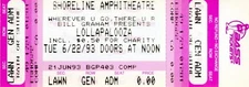 ALICE IN CHAINS~RAGE AGAINST MACHINE 1993 LOLLAPALOOZA UNUSED CONCERT TICKET 