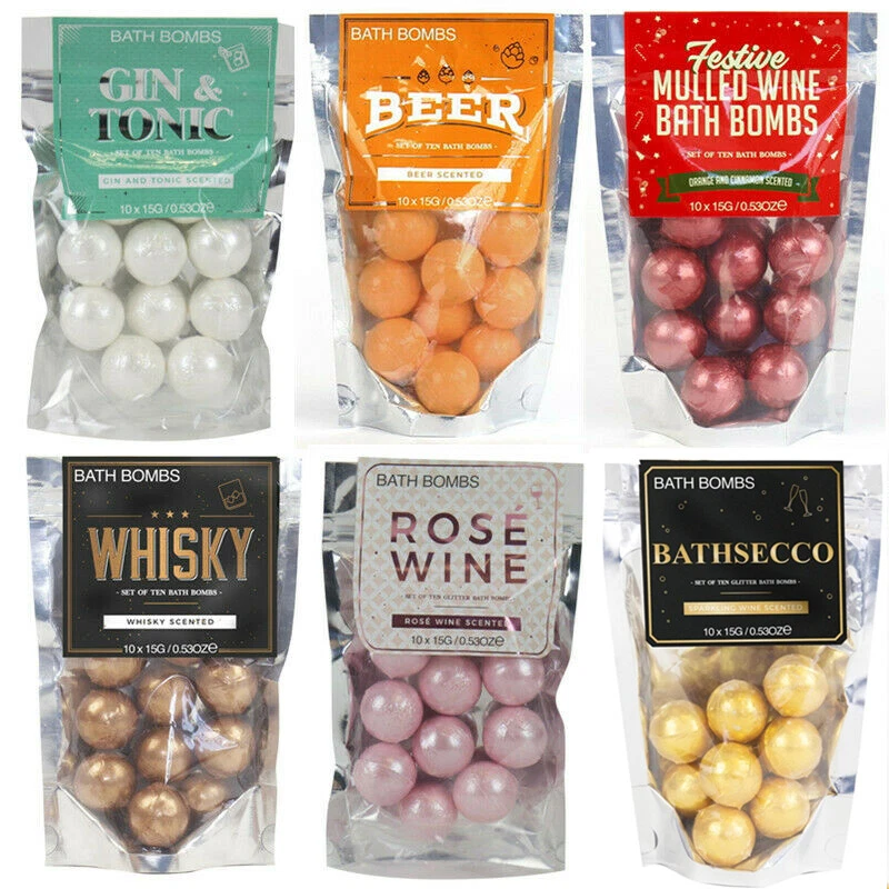 Badebomben Bier Rose´ 112,67€/Kg Gift Republic Whisky 10x Badezusatz Glühwein