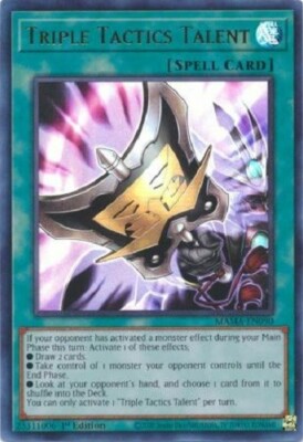 *** TRIPLE TACTICS TALENT *** ULTRA RARE 1ST EDITION MINT/NM MAMA-EN090 YUGIOH!