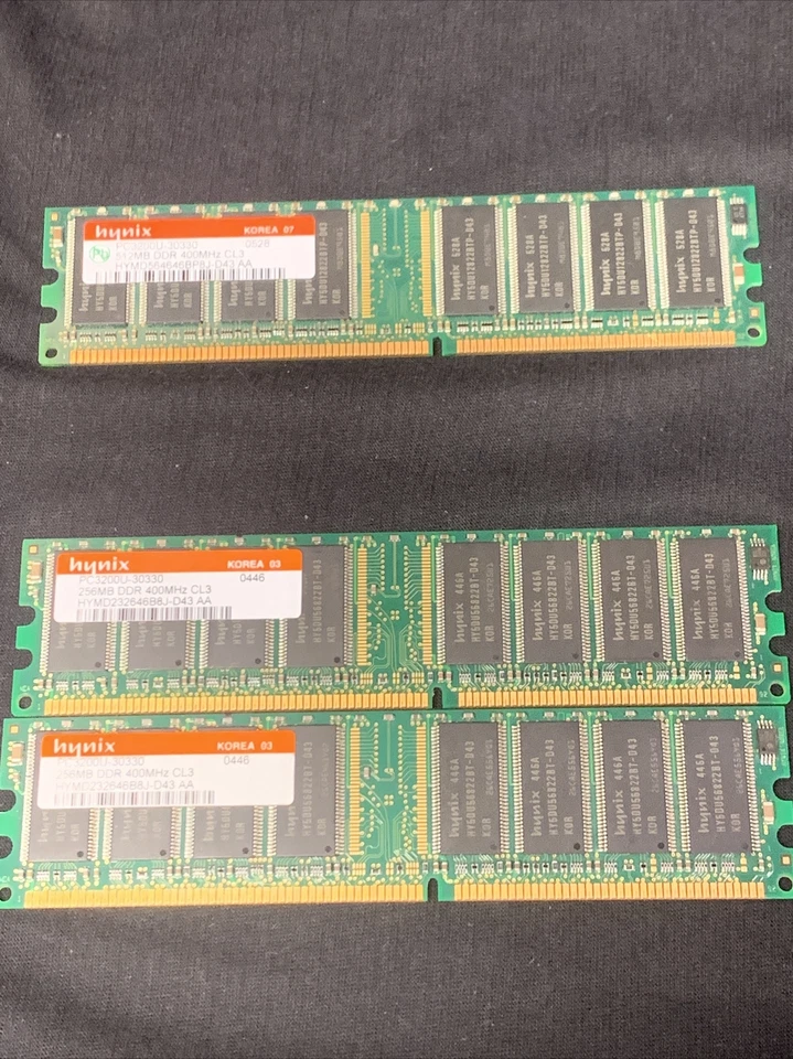 Hynix 512MB DDR HYMD564646CP8J-D43-AA, PC3200U-30330 RAM (1x 0528)( 2x 0446) - Image 4 of 4