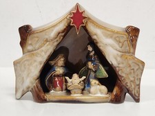 Vintage Christmas Decoration Nativity Ceramic Scene