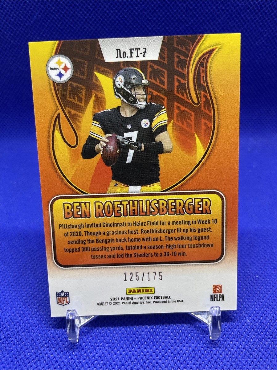 2021 Panini Phoenix BEN ROETHLISBERGER Flame Throwers Pink /175
